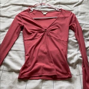 pink long sleeve top